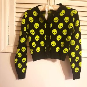 Alien cropped cardigan